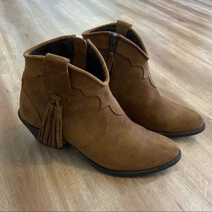 Ariat Brown Ankle Boots with Tassel Detail
